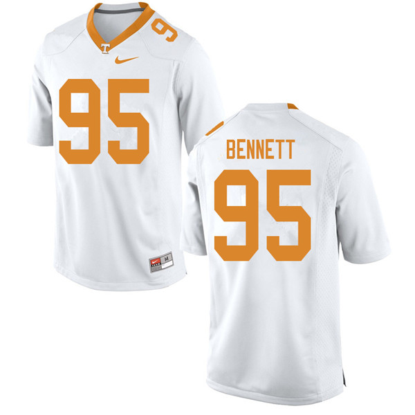 Men #95 Kivon Bennett Tennessee Volunteers College Football Jerseys Sale-White